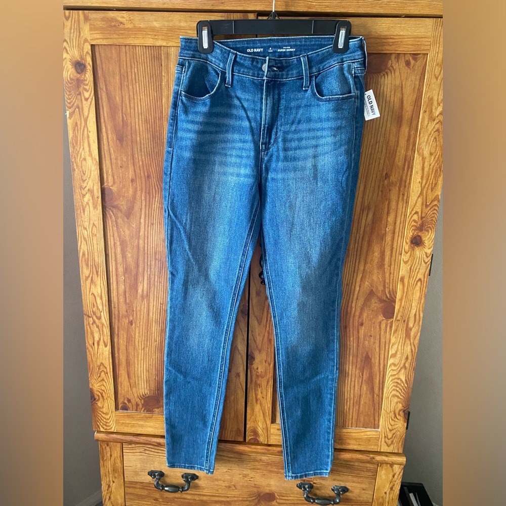 Old Navy High-Rise Super Skinny Jeans - Blue